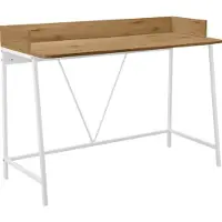 Inosign Schreibtisch "Jullian", weiß (eiche, weiß, weiß, eichefarben), B:120cm H:87cm T:50cm, Tische, Schreibtisch, weißes Gestell aus Metall, Breite 120 cm