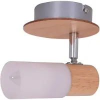 Näve Wandleuchten - 1er Wand-/Deckenspot "TODTNAU", Wandlampe im Scandi Style, ausMetall und Kunststoff in natur, 18 cm hoch, Maße 10 x 17 cm, E14-Fassung