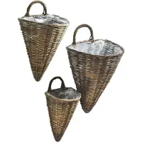 Locker Übertopf "Übertopf", beige (natur), B:19cm H:28cm T:15cm, Weide, Pflanzgefäße, Übertopf