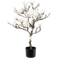 Creativ Green Winterliche Kunstpflanze "Weihnachtsdeko", weiß, B:65cm H:87cm T:55cm, Polyester, Kunstpflanzen, Winterliche Kunstpflanze, Baum mit beschneiter Optik