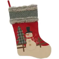 Ambiente Haus Weihnachtsfigur "Strumpf - rot, Weihnachtsdeko rot", rot, B:30cm H:45cm T:20cm, Baumwollmix, Dekofiguren, Weihnachtsfigur