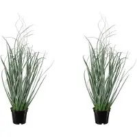 Creativ Green Winterliche Kunstpflanze "Weihnachtsdeko", grün, H:42cm Ø:16cm, Kunststoff, Kunstpflanzen, Winterliche Kunstpflanze, mit geeister Optik, im 2er-Set
