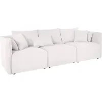 Andas 3-Sitzer "Nöre", beige (creme), B:262cm H:74cm T:90cm, Struktur fein (100% Polyester), Sofas, 3-Sitzer, 3 Teile, in vielen Bezugsqualitäten und Farben s. auch "Nöre"