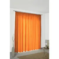 Wirth Vorhang "Felsted" Gr. 1, orange, B:132cm H:150cm, Jacquard, Polyester, Gardinen, Vorhang
