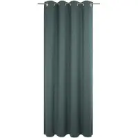 Wirth 1100000002199 "Torbole" Gr. 1, blau (petrol), B:132cm H:145cm, Jacquard, Baumwolle, Polyester, Gardinen, 1100000002199