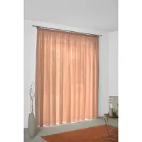 Wirth Vorhang "Sunday" Gr. 1, orange (terra), B:141cm H:145cm, Jacquard, Baumwolle, Polyester, Gardinen, Vorhang, nach Maß
