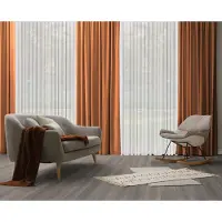 Wirth Vorhang "Dim out" Gr. 1, orange (terra), B:142cm H:145cm, Jacquard, Polyester, Gardinen, Vorhang