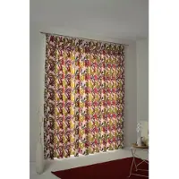 Adam Audio Vorhang ADAM "Jungle" Gr. 1, bunt (grün, dunkelrot, rosa), B:145cm H:145cm, Jacquard, Baumwolle (Bio-Baumwolle), Gardinen, Vorhang, aus 100% Bio-Baumwolle