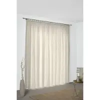 Wirth Vorhang "RICCIA" Gr. 1, beige (creme, goldfarben), B:132cm H:150cm, Jacquard, Obermaterial: 75% Polyester, 25% Baumwolle, Gardinen, Vorhang