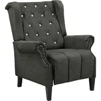 Home affaire Ohrensessel "Childebert", grau (anthrazit), B:80cm H:102cm T:89cm, Sessel, Ohrensessel, mit Verstellung, Sitz und Rücken gepolstert, Sitzhöhe 49,5 cm