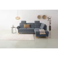 Otto Home Ecksofa "Westerland L-Form", grau (anthrazit), B:238cm H:90cm T:213cm, 100% Polyester, Sofas, Ecksofa, Federkern-Polsterung, wahlweise mit Schlaffunktion, Bettkasten