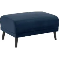 Home affaire Polsterhocker "Asra, B: 86 cm", blau (marineblau), B:86cm H:45cm T:60cm, 100% Polyester, Hocker, Polsterhocker, passend zur Polsterserie "Asra", Federkern