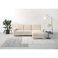 Home affaire Ecksofa "Summer L-Form", beige (creme), B:249cm H:91cm T:164cm, 100% Polyester, Sofas, Ecksofa, mit Recamiere, mit oder ohne Bettfunktion und Bettkasten, Cord-Bezug
