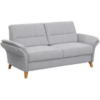 Home affaire 3-Sitzer "Westerland", silber, B:186cm H:90cm T:89cm, 100% Polyester, Sofas, 3-Sitzer, Federkern-Polsterung. wahlweise mit Armlehnfunktion