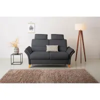 Home affaire 2-Sitzer "Westerland", grau, B:166cm H:90cm T:89cm, 100% Polyester, Sofas, 2-Sitzer, Federkern-Polsterung. wahlweise mit Armlehnfunktion