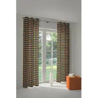 Adam Audio Vorhang ADAM "Circles" Gr. 1, bunt (orange, dunkelblau, türkis), B:145cm H:145cm, Jacquard, Baumwolle (Bio-Baumwolle), Gardinen, Vorhang, aus 100% Bio-Baumwolle