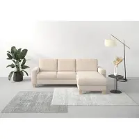 Otto Home Ecksofa "Summer L-Form", beige (creme), B:249cm H:91cm T:164cm, 100% Polyester, Sofas, Ecksofa, mit Recamiere, mit oder ohne Schlaffunktion und Bettkasten, Cord-Bezug