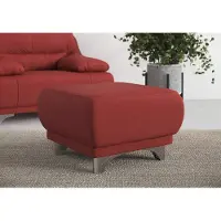 Cotta Hocker "Maranello", rot, B:66cm H:43cm T:66cm, 100% Echtleder, Hocker, Hocker