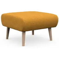 Andas Polsterhocker "Swift", gelb (curcuma), B:75cm H:44cm T:68cm, 100% Polyester, Hocker, Polsterhocker, passend zur Serie "Swift", B/T/H: 75/68/44 cm