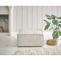 Otto Home Hocker "SHERWOOD Cord XXL-Hocker für Loveseat", beige (hellbeige), B:80cm H:42cm T:80cm, 100% Polyester, Hocker, Hocker, Hocker quadratisch, ideale Ergänzung zum Loveseat SHERWOOD