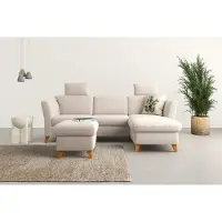 Home affaire Ecksofa "Trelleborg L-Form", grau (elephant), B:249cm H:86cm T:162cm, 100% Polyester, Sofas, Ecksofa, Federkern-Polsterung, wahlweise mit Schlaffunktion und Bettkasten