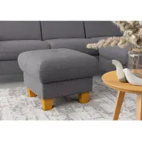 Otto Home Polsterhocker "Lindgren", braun (espresso), B:61cm H:46cm T:61cm, 100% Polyester, Hocker, Polsterhocker, mit Stauraum