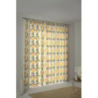 Adam Audio Vorhang ADAM "Jungle" Gr. 1, bunt (gelb, türkis), B:145cm H:145cm, Jacquard, Baumwolle (Bio-Baumwolle), Gardinen, Vorhang, aus 100% Bio-Baumwolle