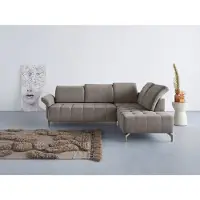 Inosign Ecksofa "Fresh L-Form", braun (latte), B:260cm H:79cm T:220cm, 100% Polyester, Sofas, Ecksofa, Federkern, wahlweise Kopfteilverstellung und motorischer Vorziehsitz