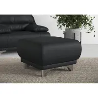 Cotta Hocker "Maranello", schwarz, B:66cm H:43cm T:66cm, 100% Echtleder, Hocker, Hocker