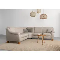 Home affaire Ecksofa "Caldera L-Form", grau (hellgrau), B:270cm H:91cm T:250cm, 100% Polyester, Sofas, Ecksofa, Federkern, wahlweise mit Kopfteilverstellung, Bettfunktion, Bettkasten