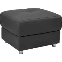 Places Of Style Polsterhocker "Pareli", schwarz, B:72cm H:47cm T:64cm, Echtleder/Kunstleder, Hocker, Polsterhocker, mit komfortablen Federkern und Stauraum