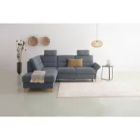 Home affaire Ecksofa "Westerland L-Form", grau (anthrazit), B:238cm H:90cm T:213cm, 100% Polyester, Sofas, Ecksofa, Federkern-Polsterung, wahlweise mit Bettfunktion, Bettkasten