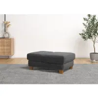 Home affaire Polsterhocker "Dundee", grau (anthrazit), B:75cm H:46cm T:109cm, Flachgewebe 100% Polyester, Hocker, Polsterhocker, mit Klappfunktion - wie ein Sessel nutzbar