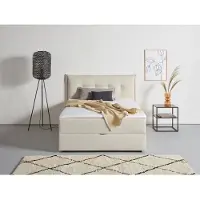Andas Boxbett "Kederleicht", beige, B:175cm L:213cm, Komplettbetten, Boxbett, inklusive Bettkasten & Topper, in 4 Breiten und 2 Härtegraden