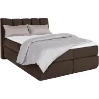 Home affaire Boxspringbett "Océane", braun, B:150cm L:221cm, Komplettbetten, Boxspringbett, Bodenfrei- wirkt freischwebend, verschiedene Härtegrade (auch H4)