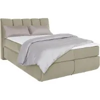 Leonique Boxspringbett "Océane", rosa (pearl), B:150cm L:221cm, Komplettbetten, Boxspringbett, Bodenfrei- wirkt freischwebend, verschiedene Härtegrade (auch H4)