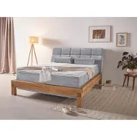 Home affaire Boxspringbett "Villads", grau (argento), B:179cm L:231cm, Komplettbetten, Boxspringbett, Liegefläche: 160/200 cm aus Balkeneiche, Inside-Boxspring-Unterbau