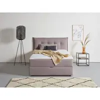 Andas Boxbett "Kederleicht", grau, B:175cm L:213cm, Komplettbetten, Boxbett, inklusive Bettkasten & Topper, in 4 Breiten und 2 Härtegraden
