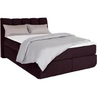 Home affaire Boxspringbett "Océane", lila, B:150cm L:221cm, Komplettbetten, Boxspringbett, Bodenfrei- wirkt freischwebend, verschiedene Härtegrade (auch H4)
