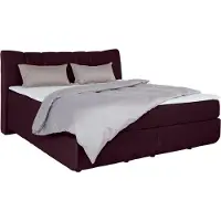 Leonique Boxspringbett "Océane", lila, B:190cm L:221cm, Komplettbetten, Boxspringbett, Bodenfrei- wirkt freischwebend, verschiedene Härtegrade (auch H4)