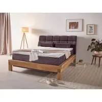 Home affaire Boxspringbett "Villads", lila (viola), B:179cm L:231cm, Komplettbetten, Boxspringbett, Liegefläche: 160/200 cm aus Balkeneiche, Inside-Boxspring-Unterbau