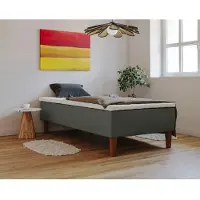 Home affaire Boxspringbett "Osterberg", grau (anthrazit), B:81cm L:201cm, 100% Polyester, Komplettbetten, Boxspringbett, mit Taschen-Federkernunterbox