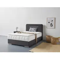 Cotta Boxbett "Lighstar", grau (anthrazit), B:126cm L:207cm, Komplettbetten, Boxbett, inklusive LED-Beleuchtung, Topper, Bettkasten und Zierkissen