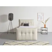 Home affaire 1100000002199 "Kederleicht", beige, B:155cm L:226cm, Komplettbetten, 1100000002199, inklusive Fußteil, Bettkasten & Topper, in 4 Breiten und 2 Härtegraden