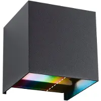Paulmann LED-Außenwandlampe Cybo, RGBW, 10 cm, anthrazit
