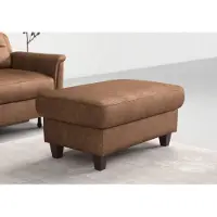 Sit&More Stauraumhocker SIT & MORE "Farö", braun (cognac), B:92cm H:47cm T:61cm, Hocker, Stauraumhocker, mit Stauraum und Federkern und naturfarbenen Füßen