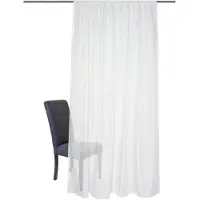 Home wohnideen Gardine "Andalusia", weiß (wollweiß), B:150cm H:160cm, Voile, Polyester, Gardinen, Gardine, nach Maß