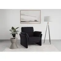 Domo Sessel "Pina elegant und zeitloser Clubsessel, bequemer Cocktailsessel", blau (dunkelblau), B:99cm H:95cm T:88cm, Sessel, Sessel, Hoher Sitzkomfort, Microfaser hochflorig, dunkelblau