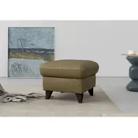 Sit&More Stauraumhocker SIT & MORE "Mellum", grün (olive), B:58cm H:48cm T:58cm, 100% Polyester, Hocker, Stauraumhocker, mit Stauraum und wengefarbenen Holzfüßen