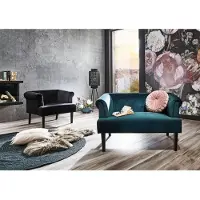 Otto Home 1,5-Sitzer "Charlie", grün, B:119cm H:72cm T:70cm, 100% Polyester, Sofas, 1 5-Sitzer, XXL-Sessel mit Samtveloursbezug, mit Wellenunterfederung